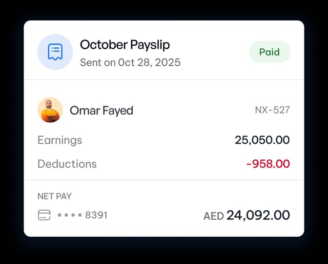 Employee payslip